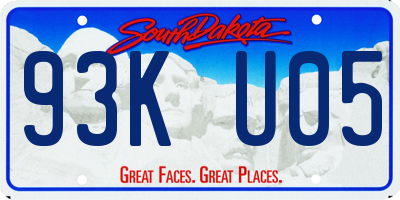 SD license plate 93KU05