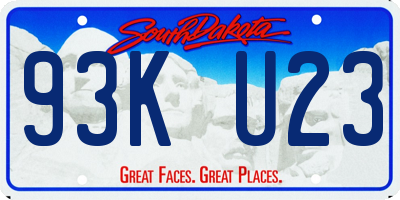 SD license plate 93KU23