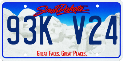 SD license plate 93KV24