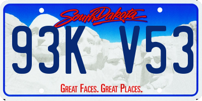 SD license plate 93KV53