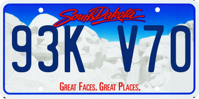 SD license plate 93KV70