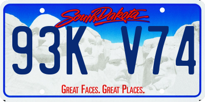 SD license plate 93KV74