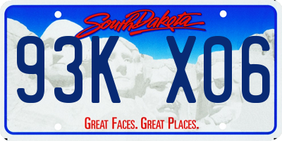 SD license plate 93KX06