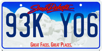 SD license plate 93KY06