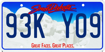 SD license plate 93KY09