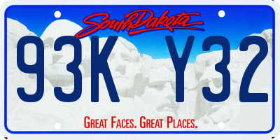 SD license plate 93KY32