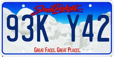 SD license plate 93KY42