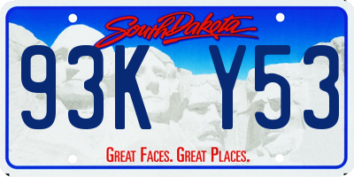 SD license plate 93KY53