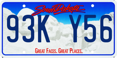 SD license plate 93KY56