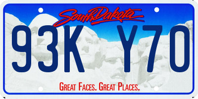 SD license plate 93KY70