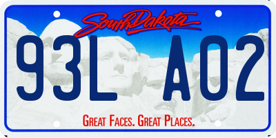 SD license plate 93LA02