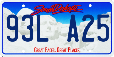 SD license plate 93LA25