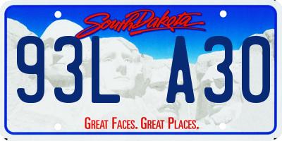 SD license plate 93LA30