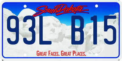 SD license plate 93LB15