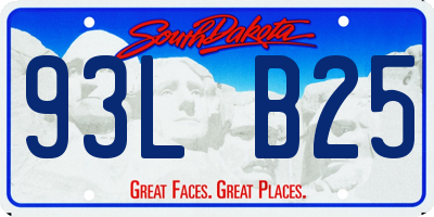 SD license plate 93LB25