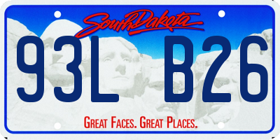 SD license plate 93LB26