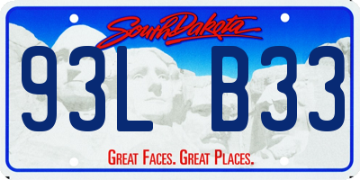 SD license plate 93LB33