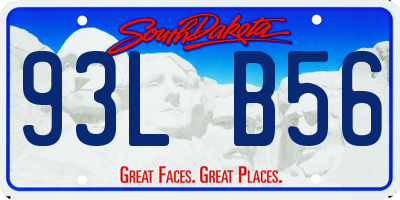 SD license plate 93LB56