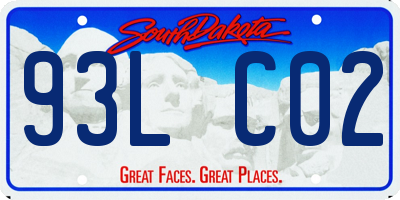 SD license plate 93LC02