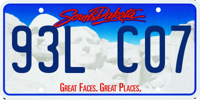 SD license plate 93LC07