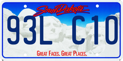 SD license plate 93LC10