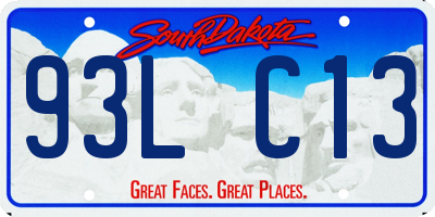 SD license plate 93LC13