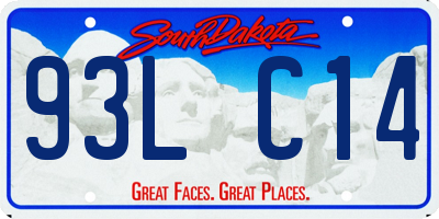 SD license plate 93LC14