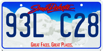 SD license plate 93LC28