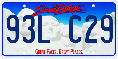 SD license plate 93LC29