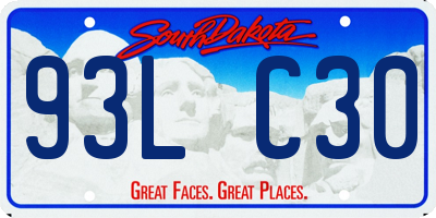 SD license plate 93LC30