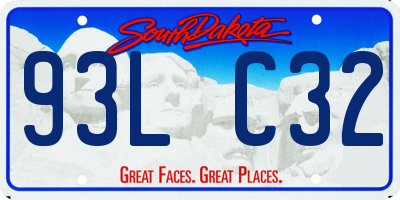 SD license plate 93LC32