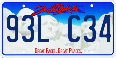 SD license plate 93LC34