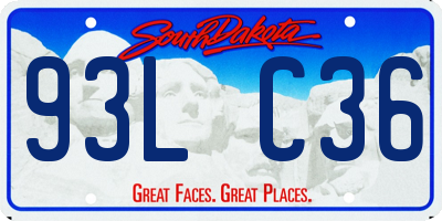 SD license plate 93LC36