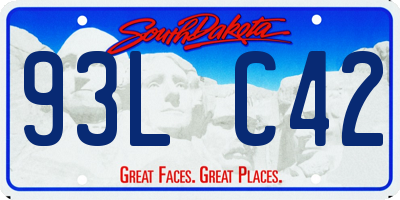 SD license plate 93LC42