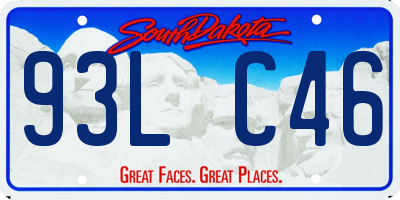 SD license plate 93LC46