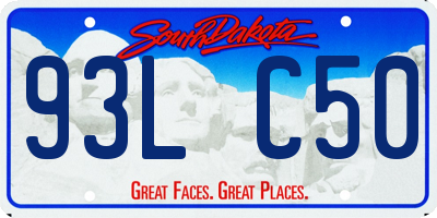 SD license plate 93LC50