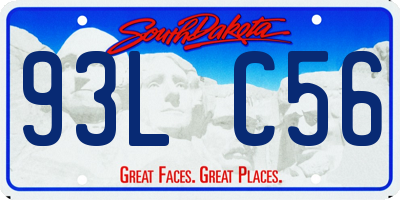 SD license plate 93LC56
