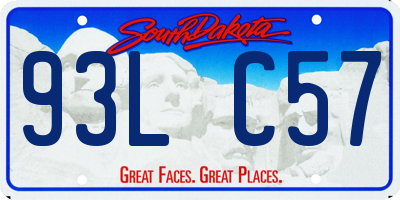 SD license plate 93LC57