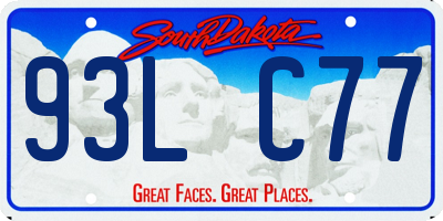 SD license plate 93LC77