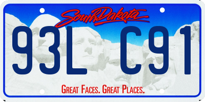 SD license plate 93LC91