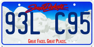 SD license plate 93LC95