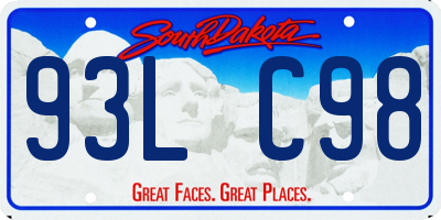 SD license plate 93LC98