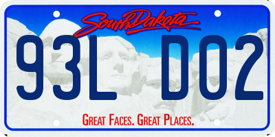 SD license plate 93LD02