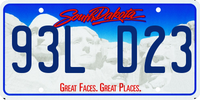 SD license plate 93LD23