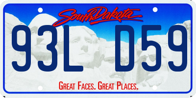 SD license plate 93LD59