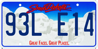 SD license plate 93LE14