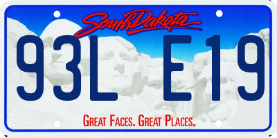 SD license plate 93LE19
