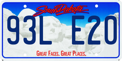 SD license plate 93LE20