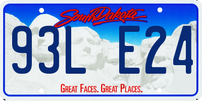 SD license plate 93LE24