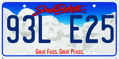 SD license plate 93LE25